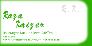 roza kaizer business card